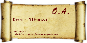 Orosz Alfonza névjegykártya